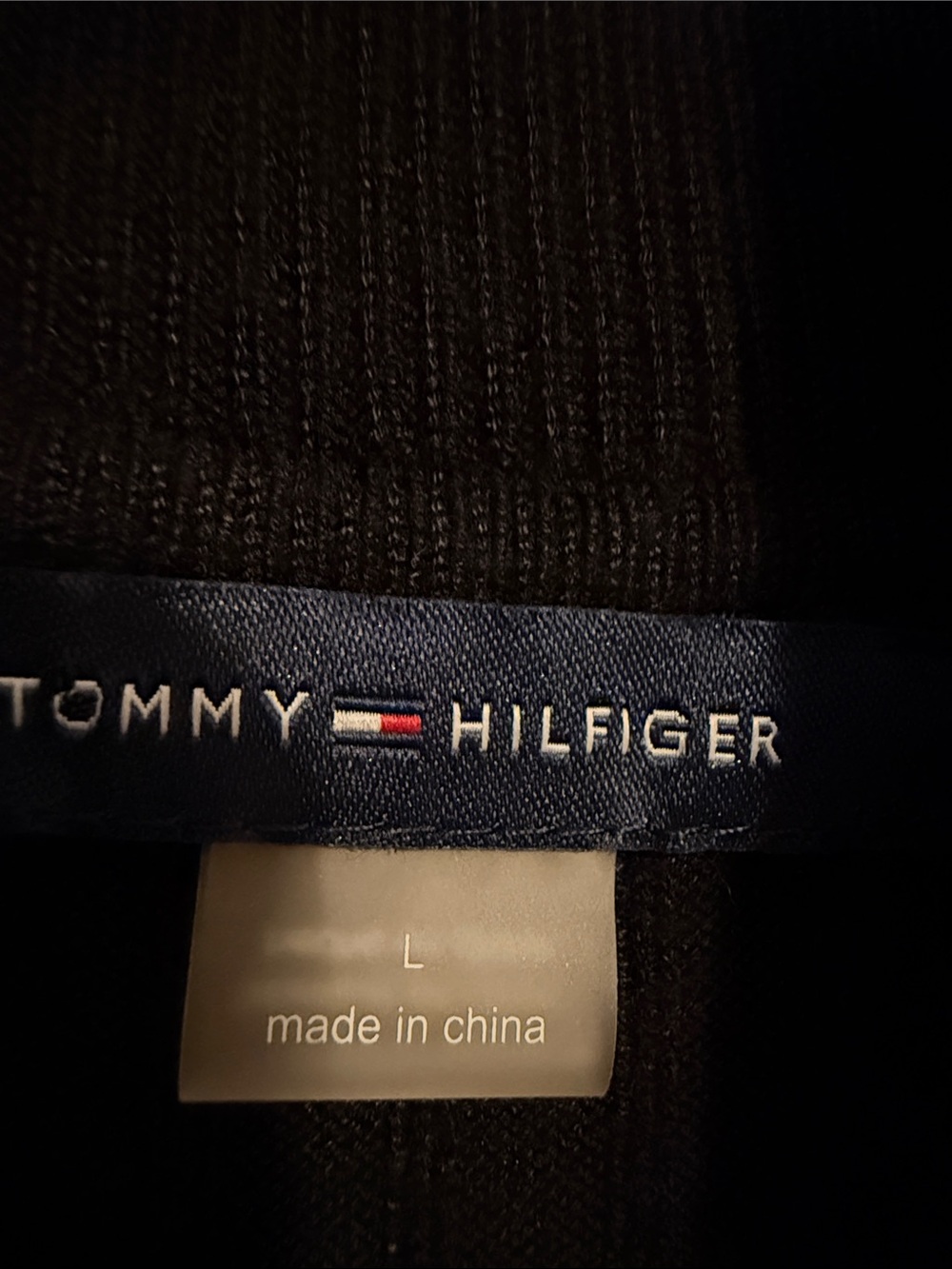 Tommy Hilfiger Black Ribbed Turtleneck Sweater Dress - Picture 2 of 7
